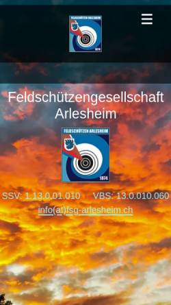 Vorschau der mobilen Webseite www.fsg-arlesheim.ch, Feldschützen Arlesheim