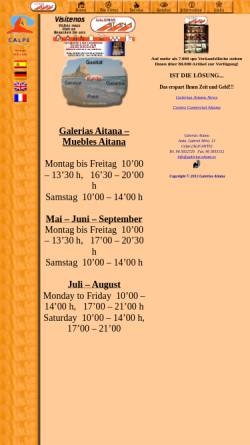 Vorschau der mobilen Webseite www.galerias-aitana.es, Galerias Aitana & Muebles Aitana