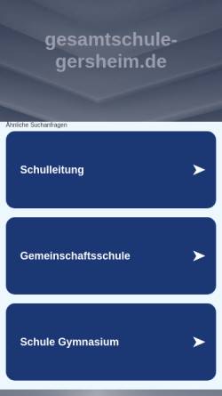 Vorschau der mobilen Webseite www.gesamtschule-gersheim.de, Gesamtschule des Saarpfalzkreises in Gersheim