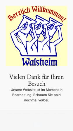 Vorschau der mobilen Webseite www.walsheim.de, Hotel Restaurant Lugenbiel Walsheim