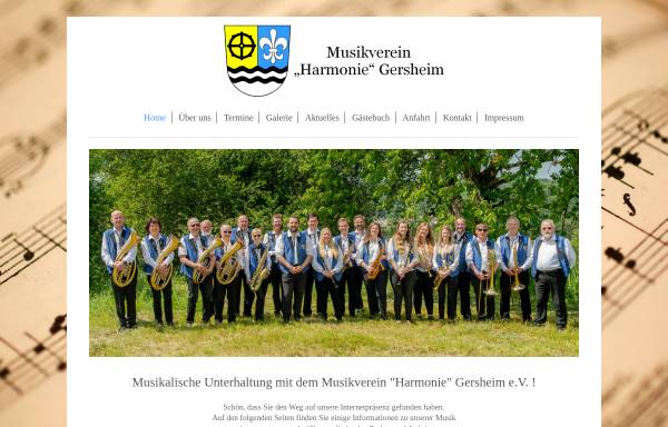 Vorschau von www.mv-gersheim.de, Musikverein Harmonie e.V.