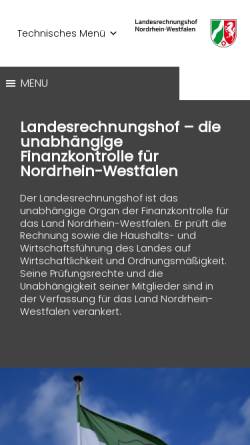 Vorschau der mobilen Webseite lrh.nrw.de, Landesrechnungshof des Landes Nordrhein-Westfalen (LRH NRW)