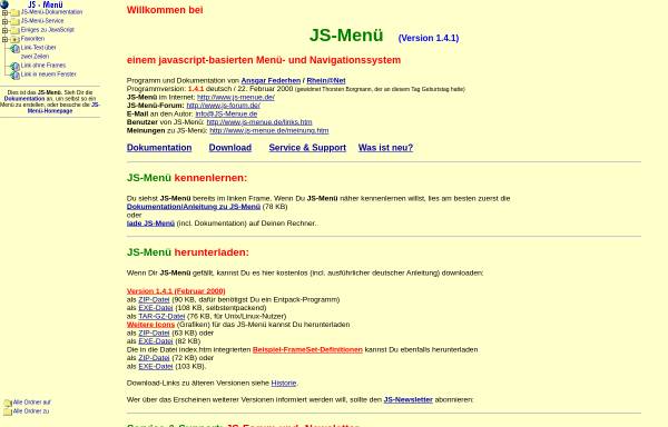 Vorschau von www.js-menue.de, JS-Menü