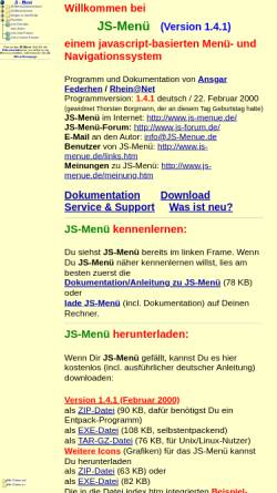 Vorschau der mobilen Webseite www.js-menue.de, JS-Menü