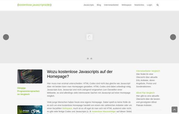 Vorschau von www.kostenlose-javascripts.de, Kostenlose Javascripts