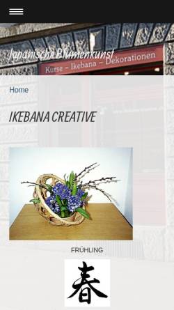 Vorschau der mobilen Webseite www.ikebana-creative.ch, Ikebana creative