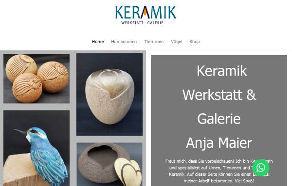 Vorschau von www.keramik-maier.de, Keramik Werkstatt und Galerie Reingard Maier