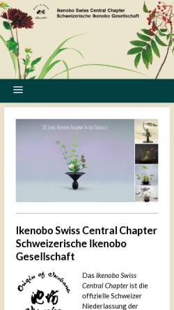 Vorschau der mobilen Webseite www.ikenobo.ch, Schweizerische Ikenobo Gesellschaft