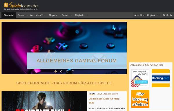 Vorschau von www.spieleforum.de, Spieleforum.de