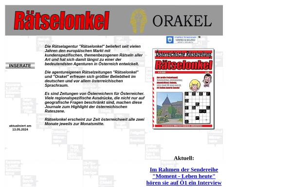 Vorschau von www.raetselonkel.at, Rätselonkel - Österreichische Rätselzeitung
