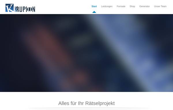 Vorschau von www.krupion.de, Der Rätsel-Service im Netz