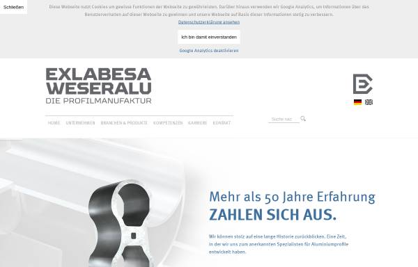 Vorschau von www.weseralu.de, Weseralu Alustahl GmbH & Co. KG