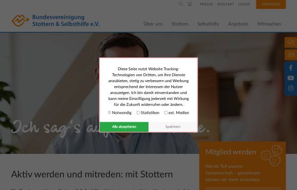 Vorschau von www.stotterer-selbsthilfegruppen.de, Stotterer-Selbsthilfegruppen