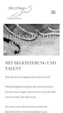 Vorschau der mobilen Webseite binner-alfred.de, Binner, Alfred