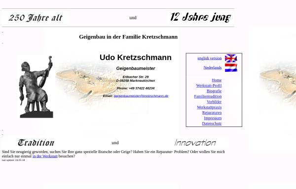 Vorschau von kretzschmann-violinen.de, Kretzschmann, Udo