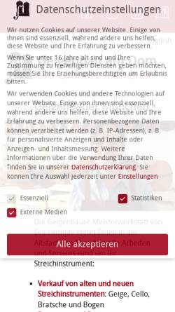 Vorschau der mobilen Webseite www.geigenbauermuenchen.de, Lämmle, Eva