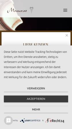 Vorschau der mobilen Webseite www.geigenbau-masurat.de, Masurat, Rudolf