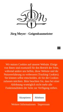 Vorschau der mobilen Webseite www.geigenbau-meyer.de, Meyer, Jörg