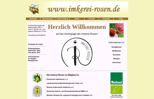 Vorschau von www.imkerei-rosen.de, Imkerei Rosen