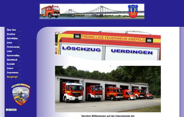 Vorschau von www.feuerwehr-uerdingen.de, Freiwillige Feuerwehr Krefeld, Löschzug Uerdingen