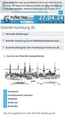 Vorschau der mobilen Webseite www.darc.de, DB0HHB - Digipeater Einzugsgebiet Hamburg