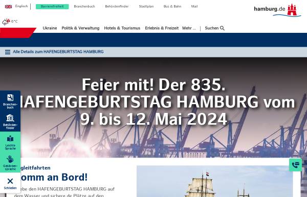Vorschau von www.hafengeburtstag.de, Hafengeburtstag