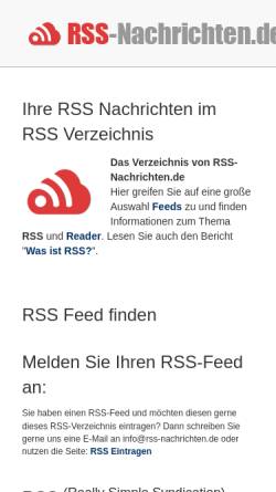Vorschau der mobilen Webseite www.rss-nachrichten.de, RSS Nachrichten