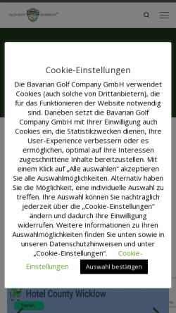 Vorschau der mobilen Webseite www.bavarian-golf-company.de, Bavarian Golf Member Card Team