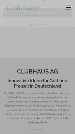 Vorschau der mobilen Webseite www.clubhaus.de, Clubhaus AG