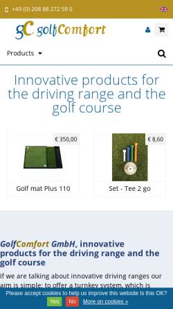Vorschau der mobilen Webseite www.golfcomfort.de, Golf Comfort
