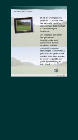 Vorschau der mobilen Webseite www.golfballvitrine.de, Golfballvitrine