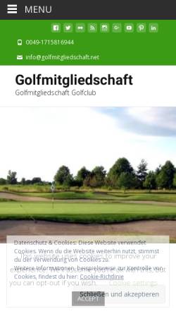 Vorschau der mobilen Webseite www.golfmitgliedschaft.net, Golfmitgliedschaft