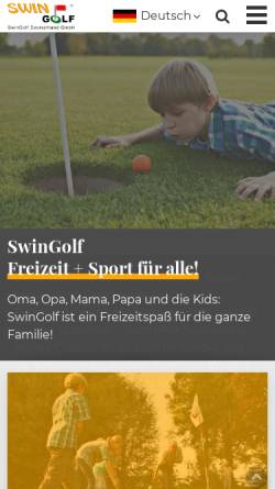 Vorschau der mobilen Webseite www.swingolf-deutschland.de, SwinGolf Deutschland GmbH