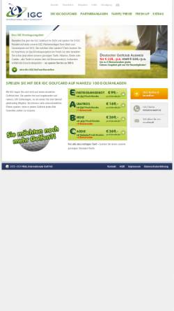 Vorschau der mobilen Webseite www.igc.de, W&L International Golf AG