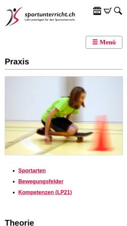 Vorschau der mobilen Webseite www.sportunterricht.ch, Turn- und Sportunterricht