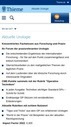 Vorschau der mobilen Webseite www.thieme.de, Aktuelle Urologie