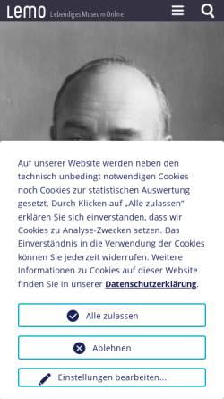 Vorschau der mobilen Webseite www.dhm.de, Robert Musil, 1880-1942