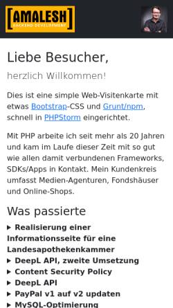 Vorschau der mobilen Webseite www.amalesh.de, Amalesh