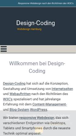 Vorschau der mobilen Webseite www.design-coding.de, Design-Coding