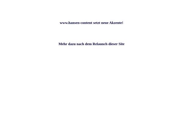 Vorschau von www.hansen-content.de, Hansen Content Management