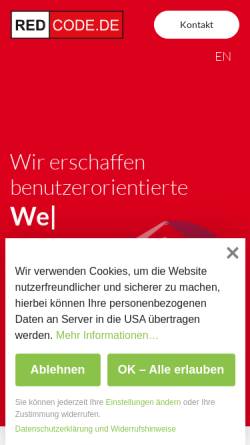 Vorschau der mobilen Webseite www.redcode.de, Redcode.de