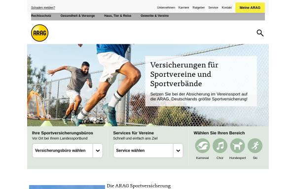 Vorschau von www.arag-sport.de, ARAG Sportversicherung