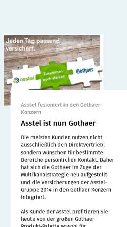 Vorschau der mobilen Webseite www.asstel.de, Asstel Versicherungsgruppe