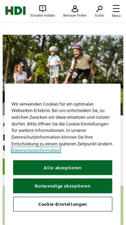 Vorschau der mobilen Webseite www.hdi.de, HDI Direkt Versicherung AG