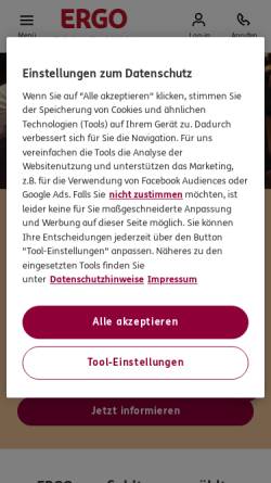 Vorschau der mobilen Webseite www.karstadtquelle-versicherungen.de, KarstadtQuelle Versicherung AG