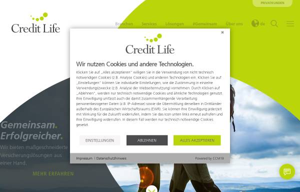 Vorschau von www.creditlife.net, Credit Life AG