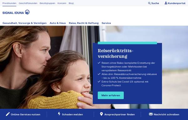 Vorschau von www.signal-iduna.de, Signal Iduna Versicherungen und Finanzen