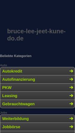 Vorschau der mobilen Webseite bruce-lee-jeet-kune-do.de, Bruce Lee's Jeet Kune Do