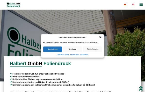 Vorschau von www.halbert-gmbh.de, Halbert GmbH Foliendruck