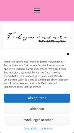 Vorschau der mobilen Webseite www.filzwieser.eu, Industrietechnik Filzwieser GmbH